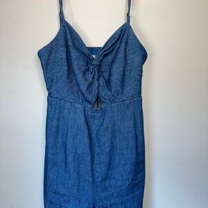 Old Navy Blue Knot-Front Mini Dress